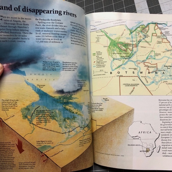 3/$16 VTG Nat'l Geographic Mag DEC 1990 Vol.178 #6 Botswana/Africa Map Poster - Picture 8 of 8